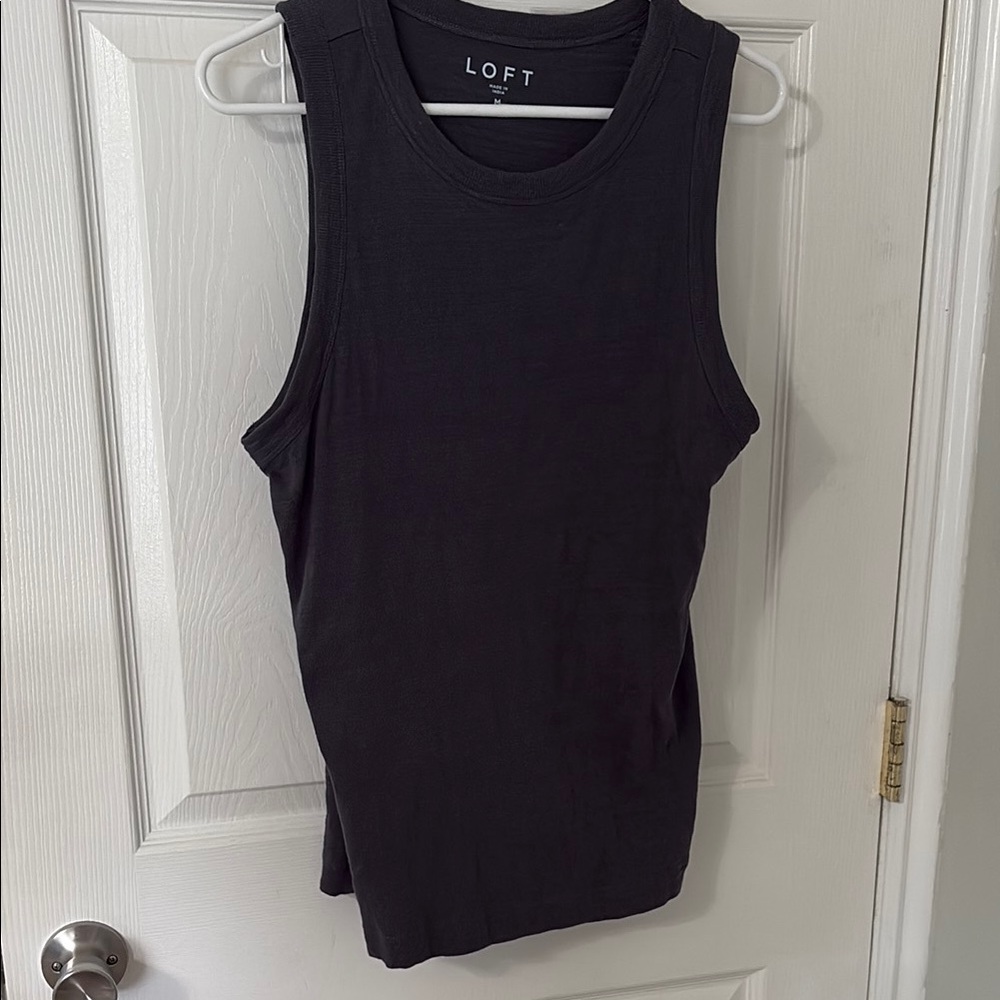 LOFT charcoal gray Tank Top